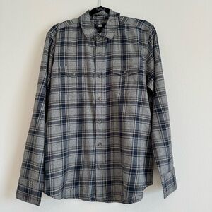 Paige Men’s Everette Button Up Shirt Plaid Long Sleeve M